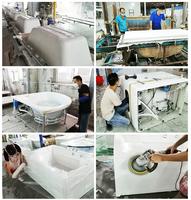 Baignoires autoportantes en acrylique YD STONE, surface solide élégante, couleur personnalisée, profondes, avec robinet inclus, pour hôtel