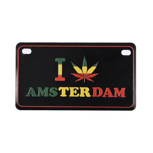 Placa de Matrícula de Aluminio Metálica en Relieve de Alta Calidad, Recuerdo Personalizado de Ámsterdam para Decoración - Product Image 4