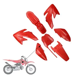 Lingqi đua nhựa Fender Kit Kit thiết lập tương thích cho CR 70 125cc 140cc Dirt Pit xe đạp xe máy off road Motocross phần cơ thể