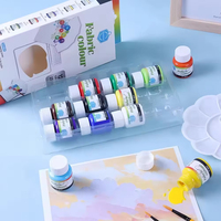 Peintures acryliques non toxiques 25 ml pour artistes, peinture acrylique permanente pour vêtements et toiles