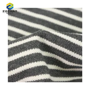 Wholesale mesh textiles 260gsm 100% cotton stripe pique wicking knit fabric for women Underwear Garments