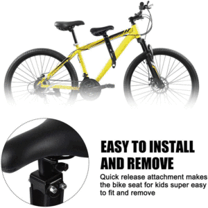 Asiento de Bicicleta de Montaña para Niños y Asiento Delantero Infantil Extraíble, Diseño Simple, Función de Ventilación, Accesorios para Bicicleta - Product Image 3