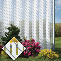 Panneau de clôture à lattes pour la protection de la vie privée, clôture grillagée, maille 50x50mm, fil de 3mm, latte de 31mm, hauteur 2,4m, poteau 42x42mm, CE ISO 9001, piscine