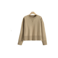 Pull-over court uni tendance pour l'automne 2025, best-seller transfrontalier Europe-Amérique sur AliExpress