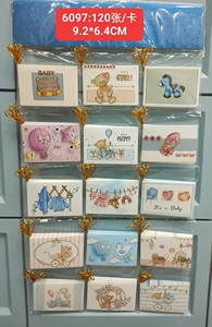 120 160 Buah Kartu Ucapan Bayi Baru Lahir Laki-laki Perempuan untuk 100 Hari, Ulang Tahun Pertama, dan Pembaptisan - Product Image 4