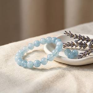 Vente en gros d'aigue-marine perles en vrac cristal naturel accessoires <span class=keywords><strong>de</strong></span> bijoux à bricoler soi-même produits semi-finis faits à la main autres artisanat en cristal - Product Image 2