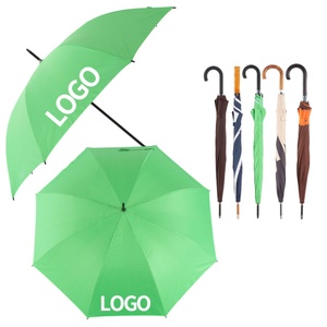 ร่มกันลมขนาด 23 นิ้ว ป้องกันรังสียูวี พิมพ์โลโก้ตามสั่ง ด้ามจับรูปตัว J ร่มตรง ขายส่ง - Product Image 2