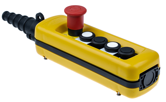 New Original Push-button Switch, 4 NO/3 NC Contacts, Yellow Polypropylene, IP65, Screw Terminals for PLC