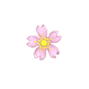 Fleur de cerisier artificielle en résine 2,5 cm pour pince à cheveux, matériel de bijouterie DIY - Product Image 5