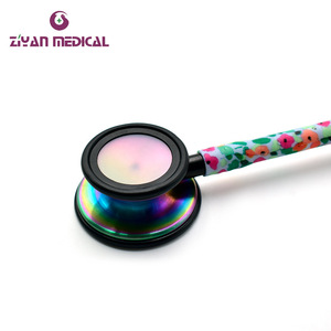 ZY-8001 Double-Diaphragm Stainless Steel <b>Stethoscope</b> Color Doppler Rainbow Ten Head - Product Image 3
