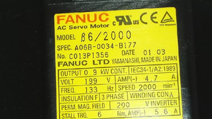 Motor Fanuc Drive A06B-0034-B177, A06B-0032-B175, A06B-0032-B575, A06B-0032-B576, A06B-0032-B577, A06B-0032-B175 # 0008 - Product Image 1