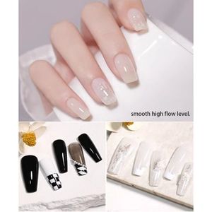 Gel per Unghie UV Fototerapico Versatile Base Nero Puro Bianco Ghiaccio Trasparente Bianco Latte Bianco Albume di Uovo Soak Off per Nail Art e Pittura a Mano - Product Image 3