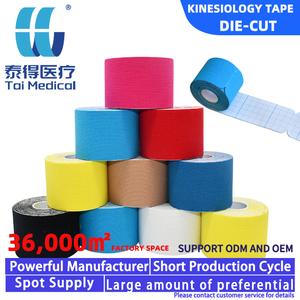 Vente en gros usine : Bande <span class=keywords><strong>Kinesio</strong></span> pré-découpée en coton élastique, respirante, légère et résistante à l'eau, pour sport, 5 cm - Product Image 1