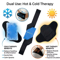 Compresse de gel froid écologique pour soulagement de la douleur, fournitures de thérapie de réadaptation, compresses chaudes et froides réutilisables pour poignets et chevilles
