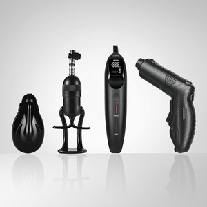 Grau Masculino Enhancement Upgrade Kit com Pressure <span class=keywords><strong>Gauge</strong></span> <span class=keywords><strong>Vacuum</strong></span> Release Valve e compatível Trigger-Penis Bomba para produtos do sexo - Product Image 3
