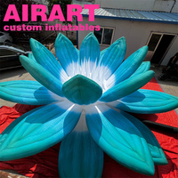 Artair Gonfler Usine Personnaliser Fleurs Gonflables, Fleur De Lotus Gonflable Géante, Fleur Gonflable De Lotus De Couleur Pourpre