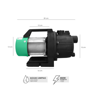 Pompa per Acque Superficiali 800 Watt. 3.200 Litri/Ora di Acqua Pulita. - Product Image 3