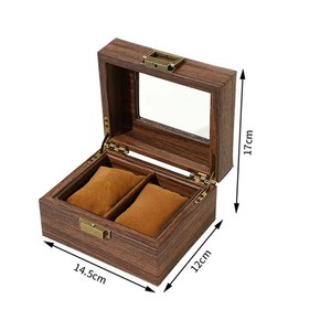 Boîtes de présentation et de rangement pour montres en cuir PU texturé effet écorce, à 2, 3, 6, 10, 24 et 12 compartiments - Product Image 5