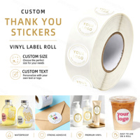 Rouleau d'étiquettes autocollantes en PVC personnalisées, résistantes aux intempéries, en vinyle adhésif pour l'étiquetage des emballages de produits