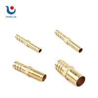 Raccord de tuyau en laiton droit à barbillon, raccord de raccordement et de réparation, et raccord de raccordement et de réduction à tête hexagonale basse pression pour plomberie et alimentation en eau
