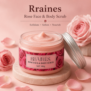 Gommage visage et <span class=keywords><strong>corps</strong></span> parfumé à la rose 300g Exfoliant Élimine les peaux mortes tenaces pour une peau douce et lisse - Product Image 2