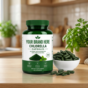 Cápsulas de Chlorella Pura, 120 Unidades, Suplemento Natural de Algas Verdes, Superalimento a Base de Plantas, Apoyo Nutricional Diario, Chlorella Premium - Product Image 1