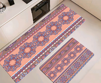 Tapis de cuisine en mousse PVC florale anti-fatigue de haute qualité, anti-fragmentation, forte résilience, imperméable et antidérapant, vente en gros