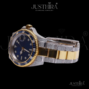 Export Quality <b>Waterproof</b> Moissanite Diamond Quartz <b>Watch</b> <b>Men</b> Luxury Stainless Steel Sports Wristwatch Available For Sale - Product Image 4