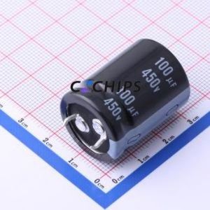 ตัวเก็บประจุแบบอิเล็กโทรไลต์อะลูมิเนียมแบบ Snap-in รุ่น LLS2W101MELZ ชนิด Through hole (THT) ขนาด D22xL30 มม. 100uF 20% 450V - Product Image 1