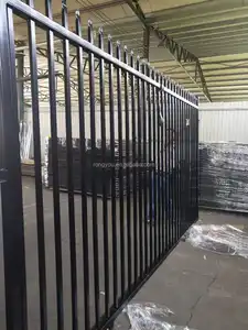 Black 6ft X 8ft Garden Zinc Steel Fence Corten Iron Picket Fence Security Fence Panel