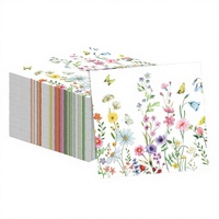 Serviettes jetables imprimées 3 plis de haute qualité, personnalisées pour la décoration de fêtes, cocktails et événements, vente en gros pour animaux de compagnie