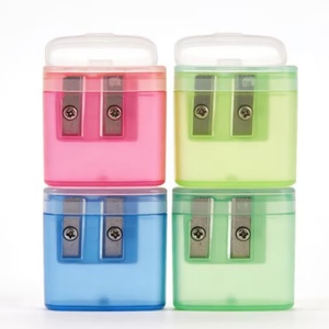 Sacapuntas Geométrico de Plástico Pequeño, Creativo y Promocional, de 2 Orificios, con Contenedor para Estudiantes, Venta al Por Mayor - Product Image 6