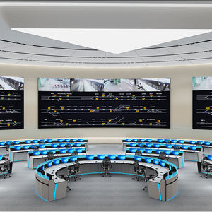 Console de salle de contrôle combinée moderne Offre Spéciale Bureau de surveillance du centre de commande en bois et en acier Meubles commerciaux - Product Image 4