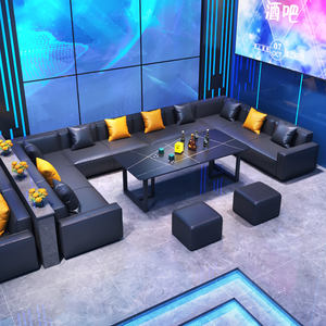 Muebles de bar en forma de U club nocturno Ktv fiesta salón de baile sofá cabina asiento sofá salón sofá conjunto - Product Image 2