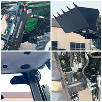 Tracteur robuste 4x4 de 100 CV avec moteur et pompe pour l'agriculture professionnelle, cabine climatisée, système hydraulique puissant, levage haute performance
