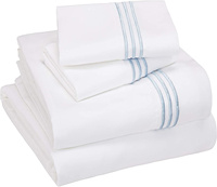 Ensemble de literie d'hôtel 100% bambou personnalisé 6 pièces caractère/drap de coton de Noël soyeux doux plat drap-housse emballage
