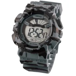 Xinjia military colors stopwatch oem waterproof digital wristwatches alarm orologi camouflage watches