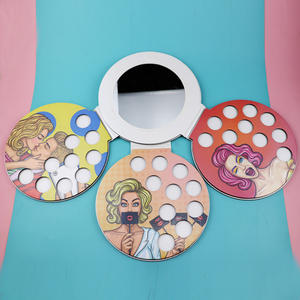 Palette de fards à paupières professionnels à haute pigmentation, étui de <span class=keywords><strong>maquillage</strong></span> vide à marque privée, finition métallique, poudre scintillante pour les yeux, diverses carnations - Product Image 1