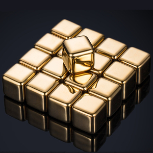 <strong>Reusable</strong> Stainless Steel 304 Gold <strong>Ice</strong> <strong>Cubes</strong> With <strong>Ice</strong> Tongs Bar Metal <strong>Ice</strong> <strong>Cube</strong> Chilling Whiskey Stone - Product Image 5