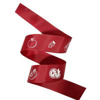 Rubans en satin polyester personnalisés avec logo en feuille d'or pour l'emballage, la décoration et l'impression (vente en gros)