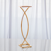 LEXI L-T180 Centre de table moderne en métal doré 80CM, décoration de mariage de haute qualité, support à fleurs géométrique, service OEM disponible
