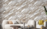 Nouveau design de papier peint floral en PVC gaufré 3D Décoration intérieure étanche pour le salon et l'hôtel