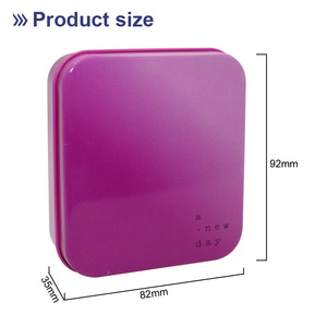 Bán Buôn Biểu Tượng Tùy Chỉnh In Quảng Trường Kim Loại Lon Thiếc Rỗng Lưu Trữ Lọ Có Nắp Đậy Cho Kẹo Thực Phẩm Mỹ Phẩm Độc Đáo Hình Chữ Nhật Hình Dạng - Product Image 2