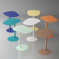 Table basse/appoint moderne en métal extensible pour salon, salle à manger, petits appartements - Durable, légère, multifonctionnelle