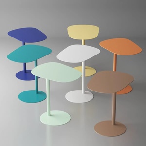 Moderne metalen uittrekbare salontafel/bijzettafel voor woonkamer, eetkamer, kleine appartementen - duurzaam, lichtgewicht, multifunctioneel - Product Image 3