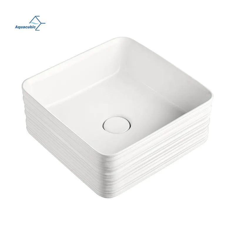 Bathroom hotel sink art basin above counter mounting single bowl white wash basin