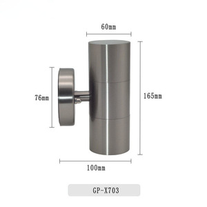 Lampe murale extérieure en acier inoxydable Gepu, étanche, à double tête GU10, éclairage de cour et de villa - Product Image 4