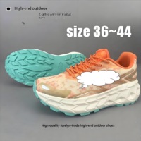 Sepatu Olahraga Luar Ruangan Unisex Mewah Kelas Atas Warna Beige Oranye Moonlight Hak Persegi Kulit Asli