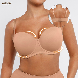 HEXIN Romantic Push <span class=keywords><strong>reggiseno</strong></span> da donna comodo <span class=keywords><strong>reggiseno</strong></span> <span class=keywords><strong>senza</strong></span> <span class=keywords><strong>spalline</strong></span> traspirante forte supporto all'ingrosso Feeling Girl Cup - Product Image 1