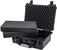 Boîte à outils en plastique rigide étanche IP67, résistante aux chocs, pour atelier, boîte de rangement de précision pour matériel, mousse intérieure personnalisée
